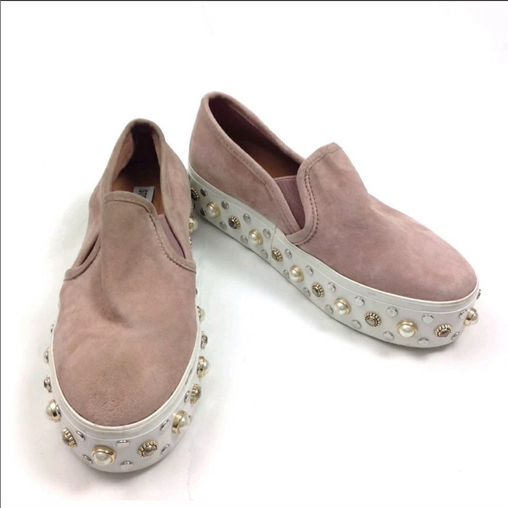 Steve Madden Glitzy Mauve Suede Loafer